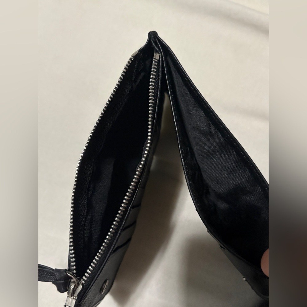 Bottega Veneta Black Woven Leather double sided wallet - Picture 6 of 8